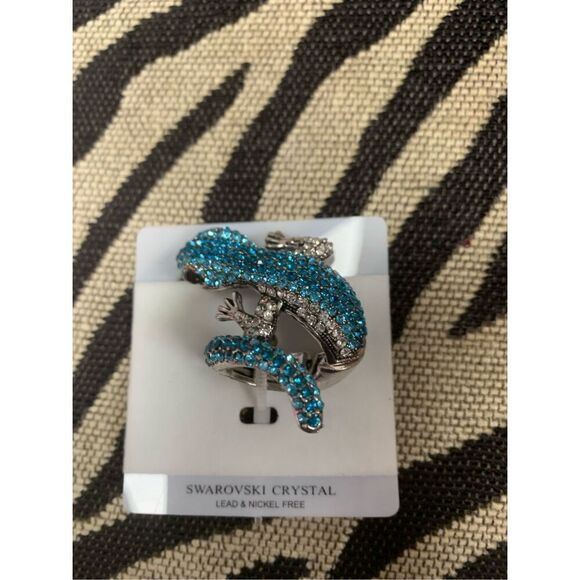 Bling Embellished Salamander Ring - Picture 1 of 5
